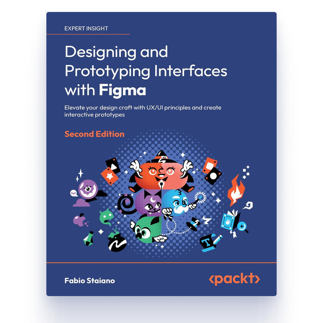 Cover image of the book "Designing and Prototyping Interfaces with Figma"